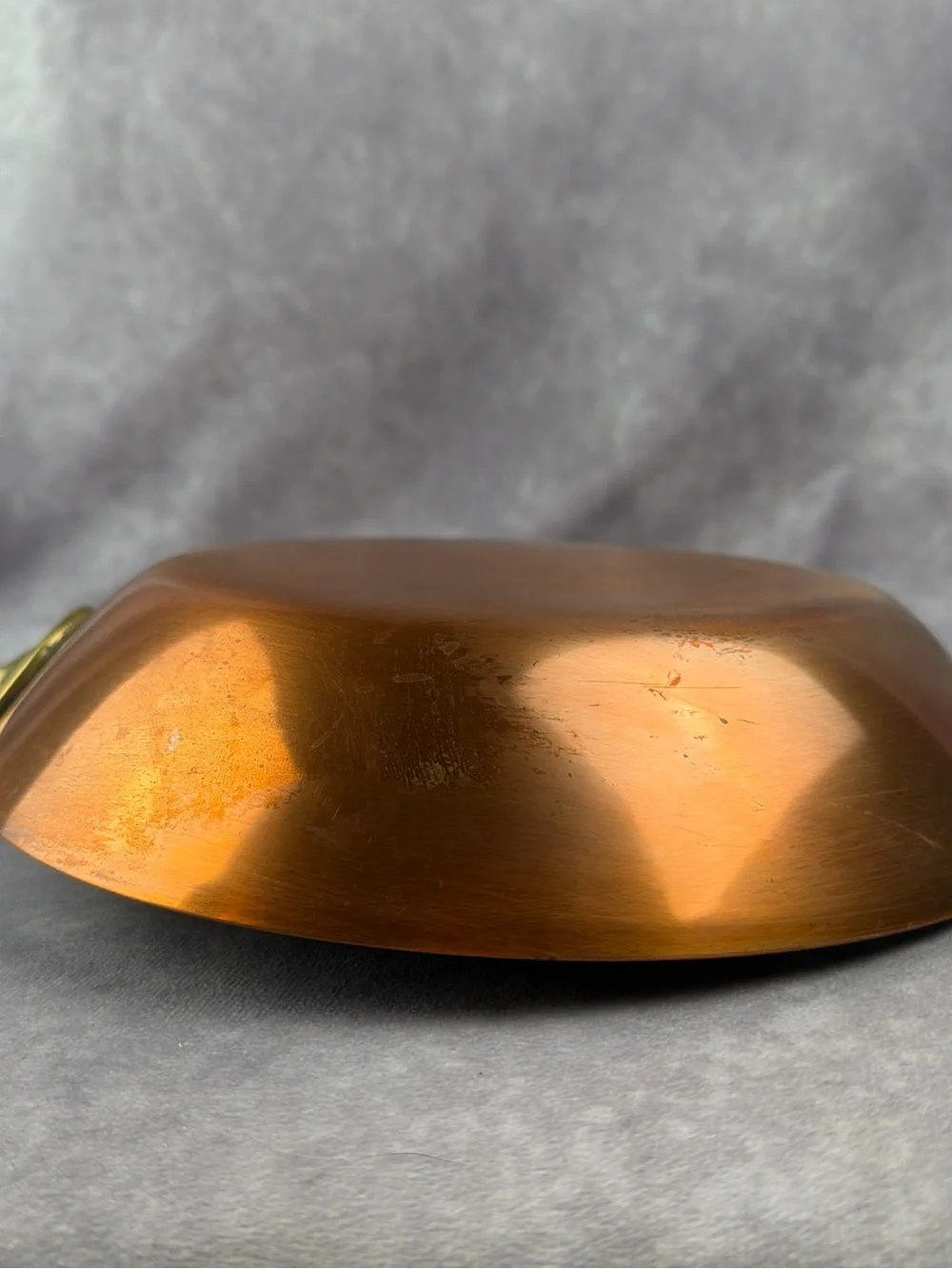 VTG Paul Revere 1776-1976 Copper 10.5” Skillet Sauté Frying Pan Brass Handle